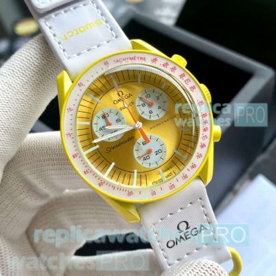 Japan Replica Swatch x Omega Mission to SUN Watches 42mm